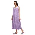 thumbnail image 4 of Moomaya Chemise de Nuit d'Allaitement à Col Rond Imprimé pour Femmes en Coton, 4 of 5