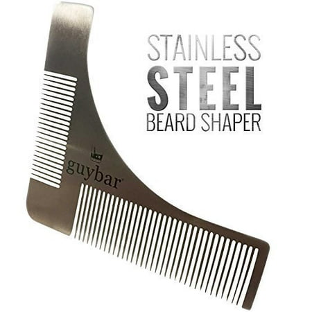 guybar beard shaper - grooming template and comb to create perfect curves and lines for your beard, goatee and neck - by