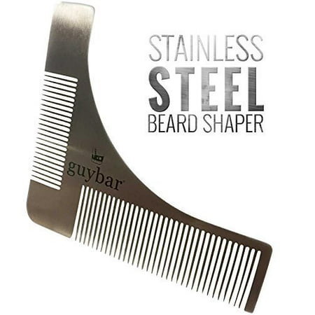 guybar beard shaper - grooming template and comb to create perfect curves and lines for your beard, goatee and neck - by (Best Beard Comb Material)