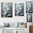 thumbnail image 4 of Designart "Expressive Grey And Blue Dogwood I" Dogwood Floater Framed Canvas Art Print, 4 of 5