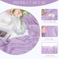 thumbnail image 2 of Lavender Cheese Table Runner: 4 Packs 36x120 Inches Boho Gauze Table Runner - Wedding Party Baby Shower Birthday Home Decor Holiday Decorations, 2 of 13