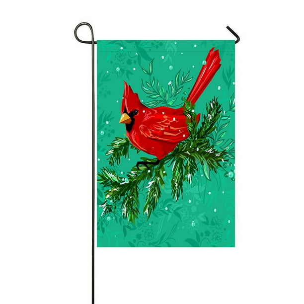 ECZJNT Northern Red Cardinal Bird Wildlife Winter Garden Flag Outdoor ...