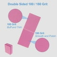 thumbnail image 4 of Nail Buffers (50 Pack), Mini Buffer Block Nail File for Acrylic Nails and Natural Nails, 100/180 Grit Nail Buffer Block Bulk Buffing Blocks for Nail Buff Professional Manicure File Blocks Set Pink, 4 of 7