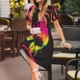thumbnail image 3 of Disketp Flamingo And Palm Trees At Sunset para Vestido de Manga Corta para Mujeres, Vestidos de Verano para Mujeres, Casual y Holgado para la Playa, 3 of 6