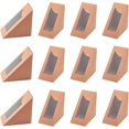thumbnail image 1 of 30 cajas triangulares para dulces de 4,7 x 4,7 x 0,3 cm con ventana., 1 of 7