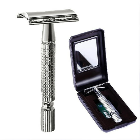 Men's Clean Shave Hair Beard Razor Blade Safety Precision No Cuts - Silver