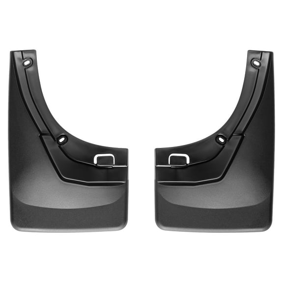 WeatherTech Custom No Drill Splash Guard MudFlaps compatible with 2009-2013 Chevrolet Tahoe, Rear Pair - Black