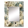 thumbnail image 2 of Designart "Luminous Lace Floral Design III" Floral Wall Mirror, Printed White Wall Mirror, Traditional Bathroom Wall Mirror, Decorative Floral Mirror - 24x32 Inch, 2 of 5