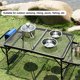 thumbnail image 2 of Superficie de malla de alambre de mesa plegable de mesa de metal portátil para acampar al aire libre, 2 of 7