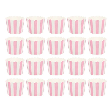 

100Pcs Exquisite Small Cake Cups Heat-resistant Muffin Cups for Baking (Pink)