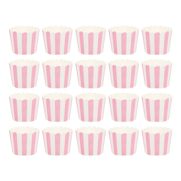100 moldes pequeños para muffins resistentes al calor para hornear (rosa)