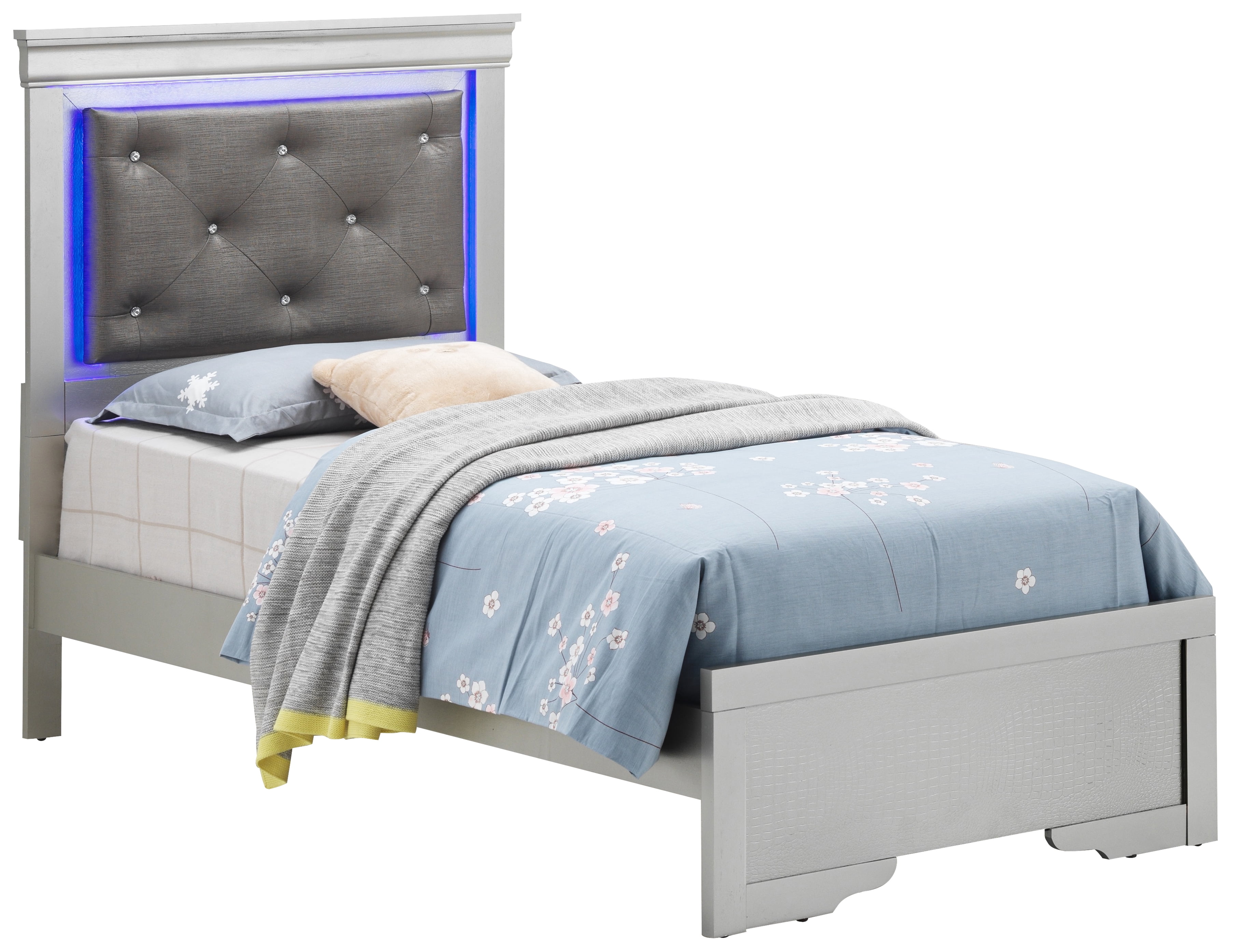 Glory Furniture Lorana Twin Bed in Champagne Color