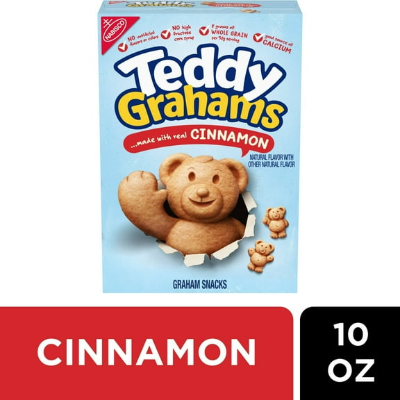 Pack of 2 Teddy Grahams Cinnamon Graham Snacks, 10 oz