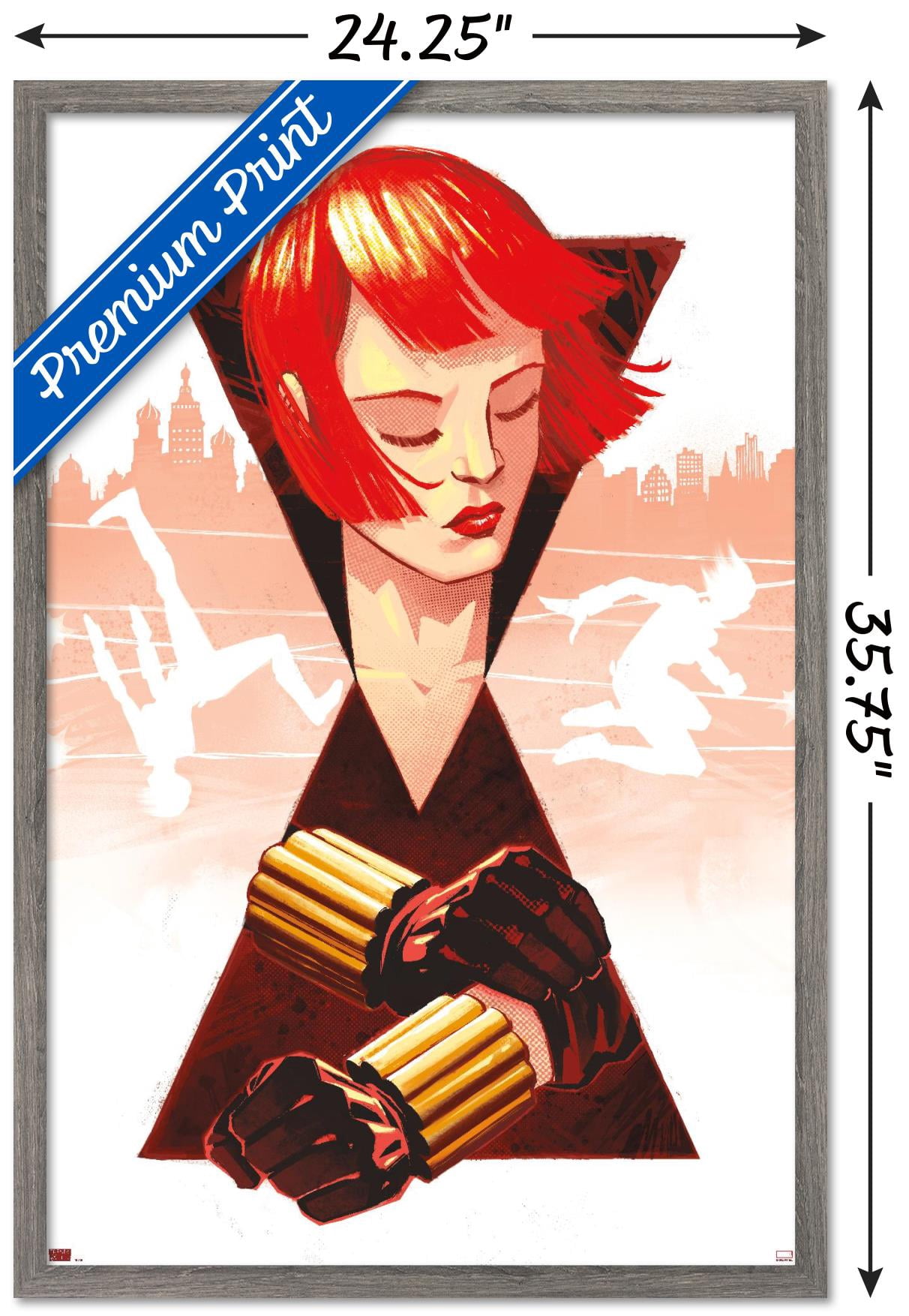 Marvel - Black Widow by Dan Thompson Wall Poster, 22.375" x 34", Framed