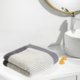 thumbnail image 4 of Yokan Deluxe Bath Towels Set, Absorbent Face Towels, 35x72cm Navy Blue, Soft Cotton Fabric for Ultimate Comfort, Quick Drying and Highly Absorbent, Perfect for Bathroom or Spa Use, 4 of 5
