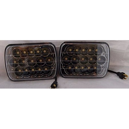 New World Motoring 86-95 JEEP WRANGLER YJ BLACK CHROME GLASS HEAD LIGHTS CREE LED HEADLIGHTS