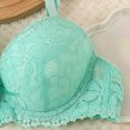 thumbnail image 6 of Perfectbot Women's Lace Push Up Bra Underwire Padded Balconette Plunge Bra for Everyday Wear, 6 of 8