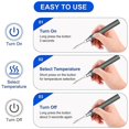 thumbnail image 3 of Cordless Soldering Iron Kit, USB Rechargeable Cordless Soldering Iron, 3 Temperature Adjustment Soldering Iron - Grey, 3 of 5