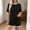 Black women's 2 piece shorts set a1, variant on Usloyux Women's 2 Piece Shorts Set Round Neck Short Sleeve Tshirt Elastic Waisted Shorts Casual Lounge Outfits Solid Basic Matching Set, Black S