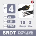 thumbnail image 2 of Cable de secado EP, 4 pies, 10/3, SRDT, 30 amperios, NEMA 10-30, negro, 2 of 7