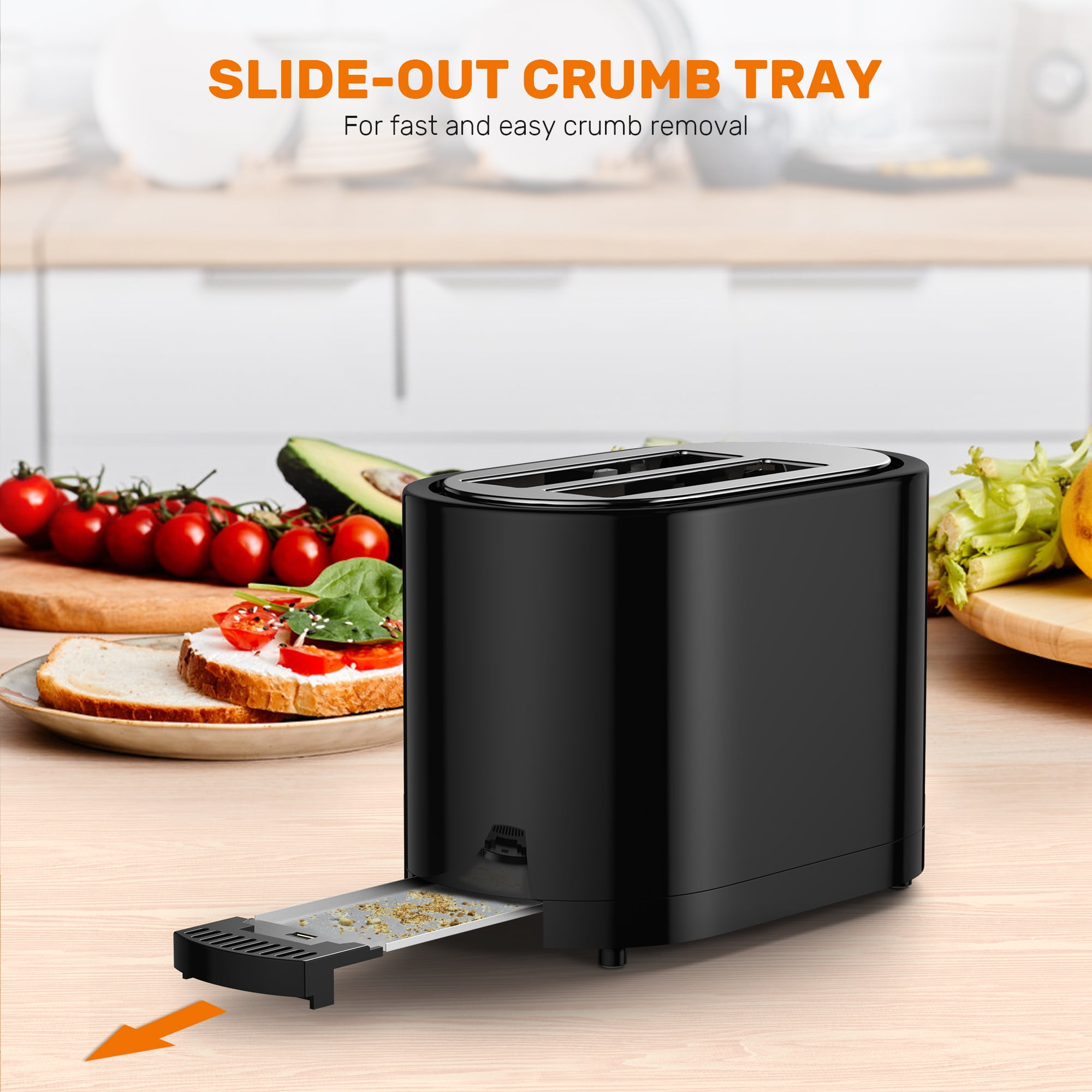 Keenstone Retro 2-Slice Stainless Steel Toaster With Bagel, Cancel