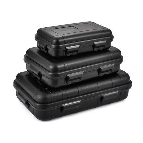LULULION Protective Box Storage Case Waterproof Black 1Pcs