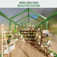 thumbnail image 6 of 6x8 FT Greenhouse, Easy Assembly Aluminum Polycarbonate Greenhouses for Outdoors with Roof Vent and Ground Nails, Heavy Duty Aluminum Walk-in Greenhouse for Backyard, Sliding Lockable Door, Green, 6 of 6