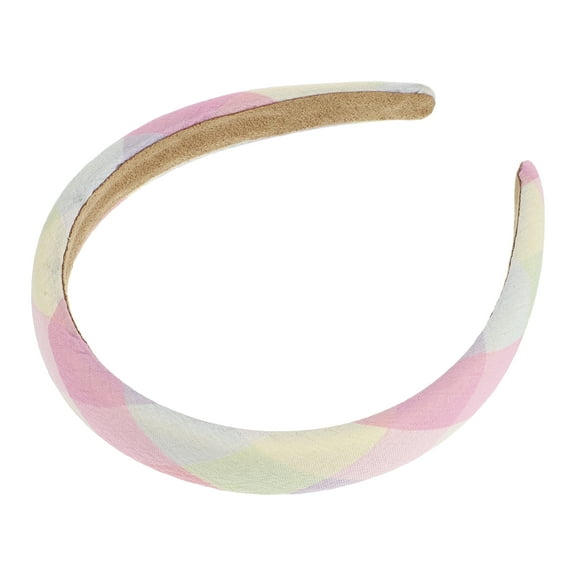 Unique Bargains 1 Pc Classic Elegant PU Headband for Women for Girls 6.10"x5.51" Yellow Pink