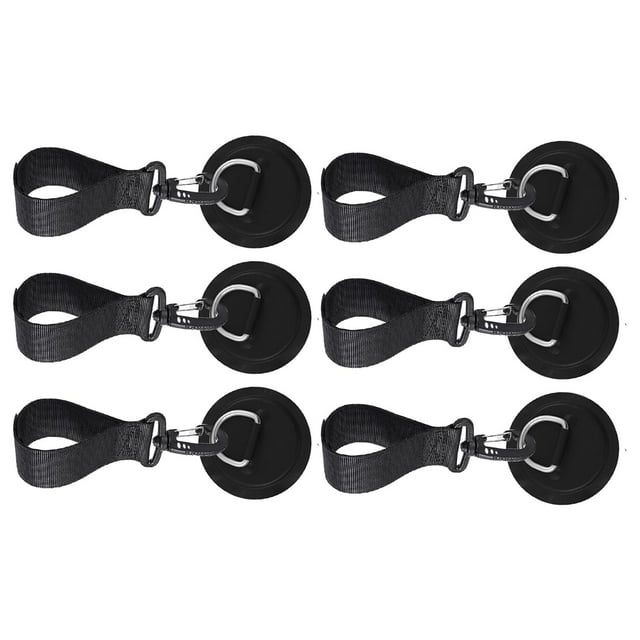 6PCS Kayak Paddle Titulaire Sangles PVC Durable Kayak Aviron Clips Snap Pont Titulaire Aviron Noir