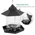 thumbnail image 3 of 20x20x22cm Lar Bird Er Transparent S Hanging Bird Er With Roof For Outdoor En Patio Backyard, 3 of 5