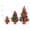 Gold, variant on BOKYAN Mini Tabletop Christmas Tree Holiday Pine Decor with Solid Base for Desk Mantel Indoor Table Centerpiece, Red Tone, Battery Operated Pre-Lit LED Ornament, 11.81 inches / 30 cm