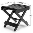 thumbnail image 5 of Sorbus Bamboo Folding Step Stool Bench, Black, 5 of 8