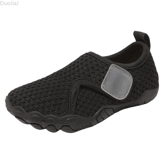 DuoJiaJ Toddler Walking Shoes On Toddler Shoes Boys Girls Kids Sports Sneakers Casual School Shoes Barefoot Shoes Boys Non- Sports Shoes Size 6.5,Black