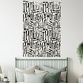 thumbnail image 4 of Grunge Tapestry, Artsy Small Large Grunge Letters in Random Sizes Pattern Alphabet Modern, Wall Hanging for Bedroom Living Room Dorm Decor, 60W X 80L Inches, Charcoal Grey White, by Ambesonne, 4 of 5