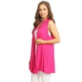 thumbnail image 2 of Women's Sleeveless Open Front Cardigan Lightweight Solid Drape Vest, 2 of 5