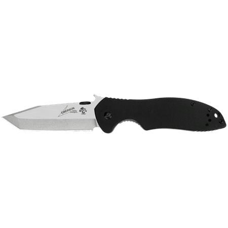 Kershaw Emerson CQC-7K Folding Pocketknife (6034T), 3.25? High-Performance 8Cr14MoV Steel Blade with Stonewashed and Satin Finish, Textured G-10 Handle with Stainless Steel Back and Frame Lock, 5 oz.