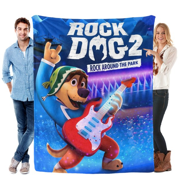 Perro Rockero anti-pilling, suave, ligera, esponjosa y acogedora de lujo para hogar y cocina – Perfecta para niños y adultos, 100 x 150 cm