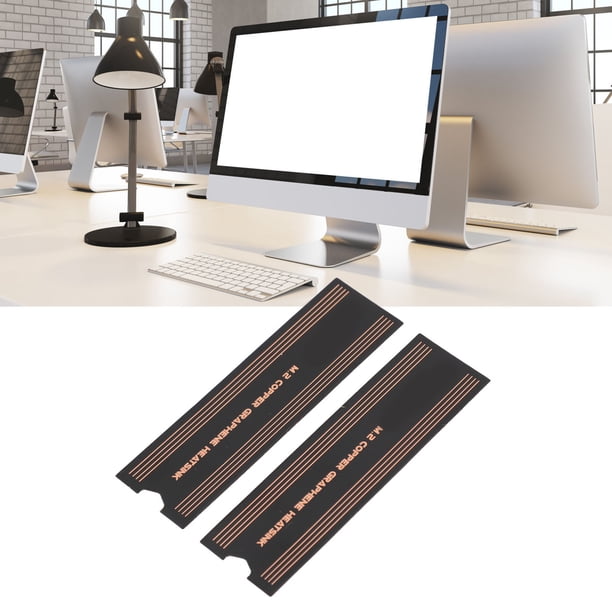 M.2 NVME Heatsink, 2pcs Instalación Fácil Estabilidad Profesional M.2 SSD Grafeno Heatsink para 2280 SSD para laptop