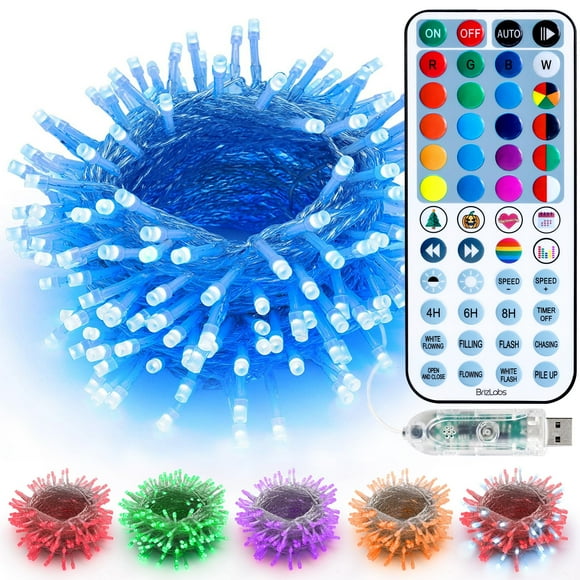 Cadena de luces BrizLabs RGB 100 LED 10 m USB que cambian de color