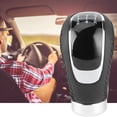 thumbnail image 4 of Shifter Lever Head, Universal Gear  Knob ABS+Leather Durable Use High Sensitivity With Rubber Adapter For MT AT Cars Black,Red, 4 of 8