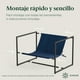 thumbnail image 5 of Silla de Metal Zinus Aidan con Cojines de Memory Foam Color Azul Marino, 5 of 7