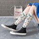 thumbnail image 5 of Fotbe Cute Cartoon Sloth Calcetas Divertidas Estampadas para Hombre y Mujer, Calcetas de Algodón hasta la Rodilla para Caminar, Correr, Enfermería y Embarazo, 5 of 6