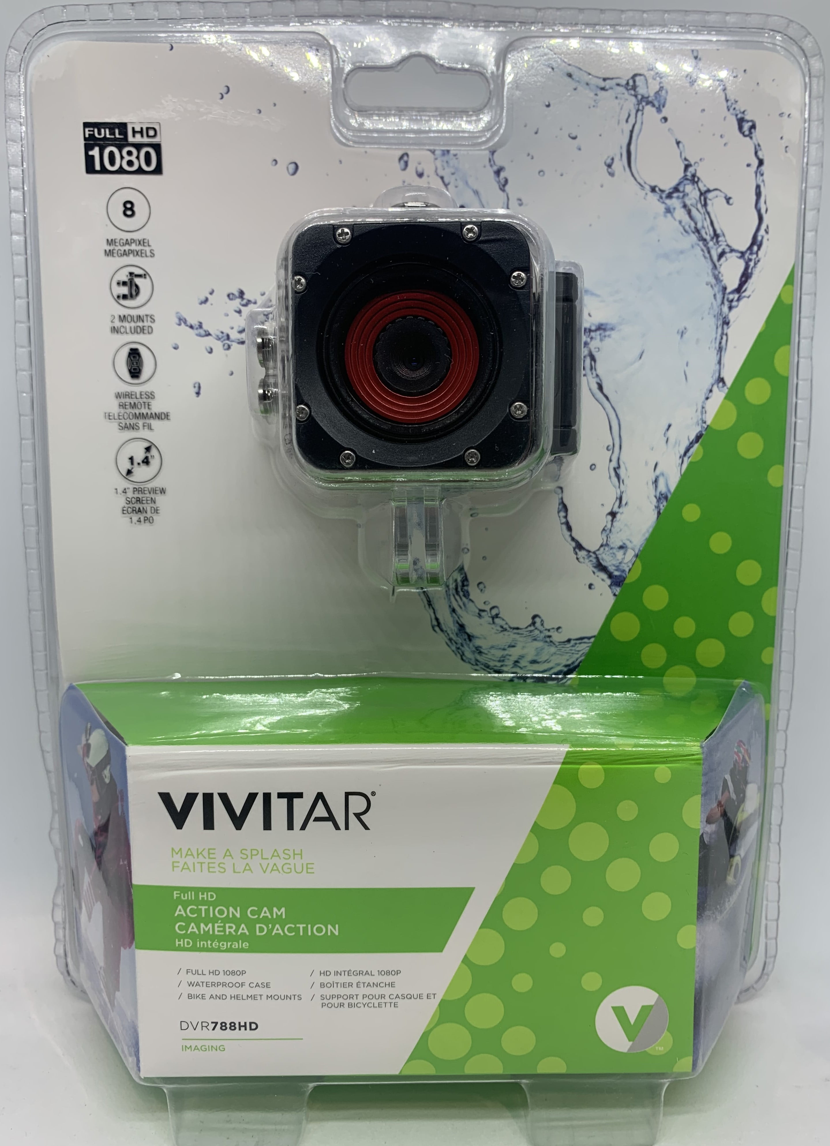 Vivitar Action Camera DVR788RED Full HD 1080p 8 MP Waterproof Wireless