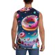 thumbnail image 4 of Balery Starry Sky Colorful Donut Camisetas sin mangas para hombre, absorbe la humedad y protege contra el mal olor.-Small, 4 of 7