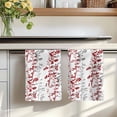 thumbnail image 7 of Red Grey Botanical Kitchen Towels Set of 4, Spring Floral Summer Farmhouse Absorbent Dish Towels for Kitchen, Microfiber Hand Towel, Quick Drying Tea Towel for Cleaning Decorative Dishcloths, 7 of 7