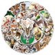 thumbnail image 1 of Pegatinas de vinilo impermeables con forma de ciervo, 50 unidades, lote de graffitis, 1 of 5