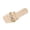 Exquisite Shoes - Beige, variant on Women Square Open Toe Flat Slide Sandals Elegant Summer Crystal Chain Mesh Slip On Shoes Breathable Casual Daily Beach Footwear for Wedding Guest