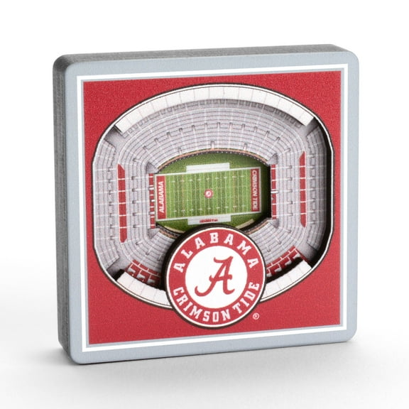 YouTheFan NCAA Alabama Crimson Tide 3D StadiumView Magnet