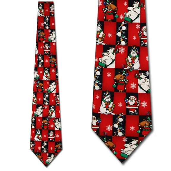 Christmas Fun Blocks Necktie Mens Tie