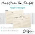 thumbnail image 2 of Outshine Premium Kraft Recipe Cards 3x5 Inches, Farmhouse Kitchen Design (Set of 50), 2 of 6